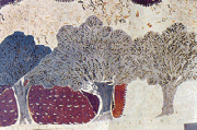 Olivovníky na fresce „Tanec ve svatém háji“ (Olivovník)-Knossos